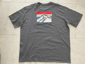 新品　ハワイ購入　patagonia パタゴニア　Tシャツ 胸ポケット　グレー　バックプリント　半袖Tシャツ　XL