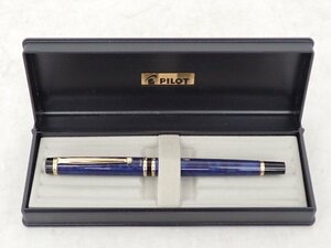 PILOT 万年筆 FG-1MR-BLF グランセ ブラック&ブルー ペン先14K-F ケース付き パイロット ▽ 6E52E-1