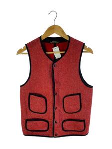 Brown’s BEACH JACKET◆LOW NECK VEST/ビーチクロス/ベスト/38/ウール/レッド/524