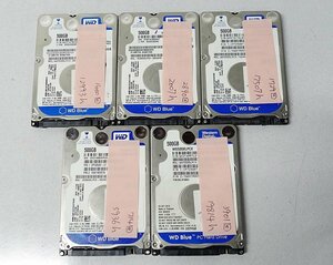 5個セット クリックポスト WD WD5000LPCX -08 500GB HDD 2.5インチ/SATA/データ消去 ハードディスク S052706