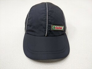 20．Castrol カストロール ロゴ ラインデザイン ナイロン キャップ 帽子 最大約60㎝ 黒x202