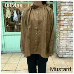 ★08Mab★ドロップショルダーリネンシャツ★Mustard★