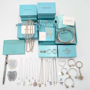 1円〜 アクセサリー ティファニー Tiffany&Co. ネックレス リング ブレスレット バングル ピアス キーリング ジャンク まとめ セット