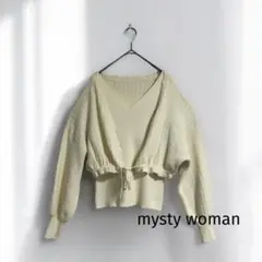 mysty woman ミスティウーマン　ボレロ　透かし編みカーディガン×タンク