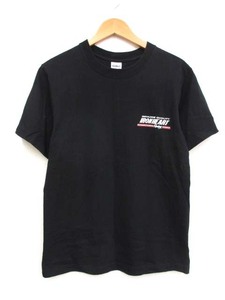 【Y】美品 IRON HEART アイアンハート IHT-2103 / 7.5oz ヘビーボディプリントTシャツ レーシングロゴ柄 S ブラック