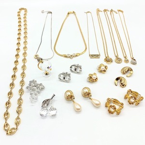 【J-4】GIVENCHY　GUCCI　NINA RICCI　Swarovski　courreges　ネックレス　ブローチ　イヤリング　ブランドアクセサリー　レディース　16品