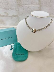 美品！TIFFANY&Co.ティファニー ネックレス リターントゥ ドーナツチェーン ロゴ オーバル タグ SV925 シルバー