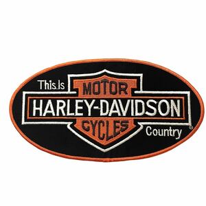 80s USA製 ワッペン 希少 当時物 Harley-Davidson ビンテージ パッチ ワッペン ハーレーダビッドソン チョッパー ショベル　刺繍 