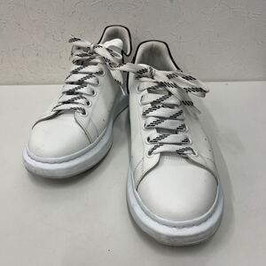 (21)Alexander McQueen レザースニーカー アレキサンダーマックイーン ローカットスニーカー 42 ホワイト レザー 625156