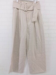 ◇ ◎ IENA イエナ ワイド パンツ サイズ40 ベージュ レディース P