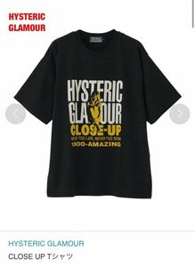 【人気】HYSTERIC GLAMOUR　ヒステリックグラマー　CLOSE UP Tシャツ　ヒスガール　ユニセックス　ブランドロゴ　クルーネック　02221CT35