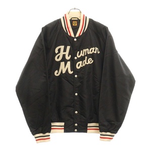 HUMAN MADE ヒューマンメイド 24SS NYLON STADIUM JACKET ナイロン スタジアムジャケット スタジャン ブルゾン ブラック