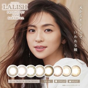 レリッシュLALISH 10枚入 6箱 カラコン 1day 度あり 度なし ブラウン ブラック コンタクト 1day UV加工 うるおい成分