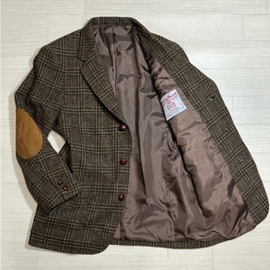 J.PRESS×Harris Tweed/ジェイプレス×ハリスツイード/くるみボタン/エルボーパッチ/3B テーラードジャケット/ブラウン/ブレザー