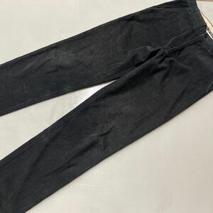 ARMANI JEANS アルマーニジーンズ ヴィンテージ 古着 28インチ コーデュロイ パンツ ボトム ブラック 黒 GA イタリア製 MADE IN ITALY