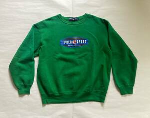 美品 90s.POLO SPORT ポロスポーツ スウェット Lサイズ 緑 RLX ロゴ POLO1992 ビンテージ lolife 1993 トレーナー vintage 90年代　