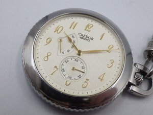 358539【1円スタート】SEIKO セイコー 懐中時計 4S7-0030 CREDOR クレドール メンズ 時計 手巻き ケース42ｍｍ