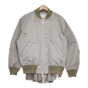 Sacai 23-06930 サイズ2 Nylon Twill Blouson MA-1 ナイロンツイルブルゾン ミリタリージャケット グレー サカイ 4-1031T 250809