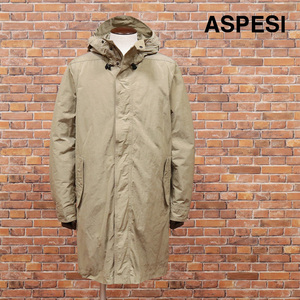 秋冬/ASPESI/Lサイズ/モッズコート 0I22 EUGENE PARKA 撥水ナイロン COMFORTEMP防寒 中綿ライナー付 新品/カーキベージュ/ja105/