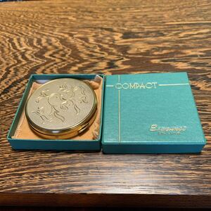 #2203098 レトロ　COMPACT コンパクト　elegance エレガンス　DE LUXE 鏡　ミラー