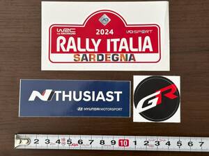 2024 WRC RALLY ITALIA 、GR、ヒョンデ　ステッカー　セット