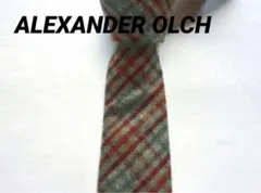 ALEXANDER OLCH チェック柄ネクタイ