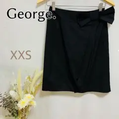 【George.】 ミニ スカート 【XXS】 ショート 無地 シンプル リボン