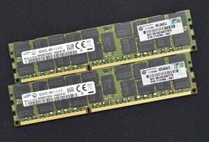 1円スタート 32GB (16GB 2枚組) DDR3L PC3L-12800R DDR3L-1600 REG 2Rx4 240pin ECC Registered Samsung サーバー MacPro向け (SA6125-7E