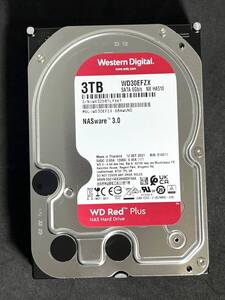 送料無料★ジャンク★【 動作不安定品 】★3TB★ WD Red Plus / WD30EFZX　2021年製 3.5インチ　Western Digital RED Plus