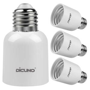 4個入 DiCUNO E26→E39 口金変換アダプター 電球ソケット 最大仕事率300w 165度耐熱 4個セット