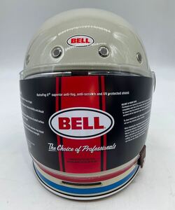 ★未使用品★ ベル ブリット XL フルフェイス ヘルメット US BELL BULLITT パール ホワイト ストライプ 赤 青 白