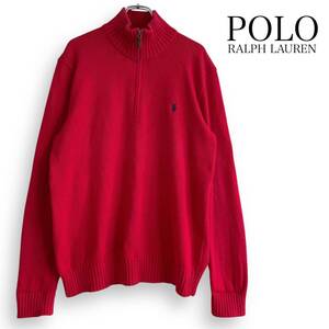 POLO RALPH LAUREN ポロ ラルフローレン ハーフジップ コットン ニット セーター メンズ S