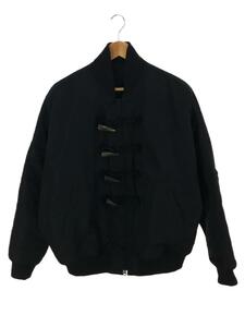 B Yohji Yamamoto◆19AW/TOGGLE MA-1 BOMBER JACKET/ト/フライトジャケット/2/ポリエステル/ブラック/