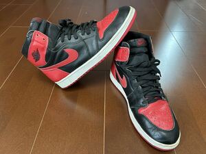 希少/美品/1994 デッドストック/NIKE/AIR JORDAN 1/BRED 94/27cm /ナイキ ナイキエアジョーダン1 ブレッド /復刻 retro high og オリジナル