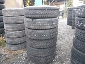 送料無料●鉄ホイール 5穴-203.2 9分山 21年 22年 6本 ブリヂストン 195/75R15 109/107L LT 15インチ●34028