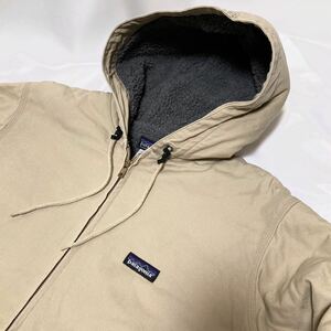 08年製 patagonia Lined Canvas Hoody パタゴニア ラインド キャンバス フーディ オーガニックコットン パイル ボア パーカー ダック地 S