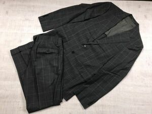 UNITED ARROWS ユナイテッドアローズ GREEN LABEL RELAXING 背抜き シングルスーツ 上下セットアップ メンズ ウール100% 46 グレー