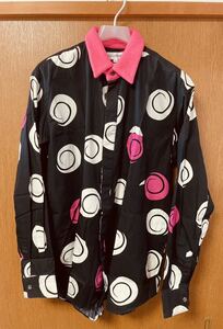 ★希少 COMME des GARCONS SHIRT コムデギャルソン シャツ PINK クレリック S HOMME PLUS オムプリュス ピンクパンサー ドット フランス製