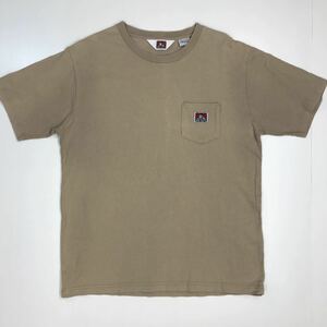 ● BEN DAVIS ベンデイビス　半袖Tシャツ　ポケットTシャツ　シンプル　ベージュ　メンズ　Lサイズ　310-25a