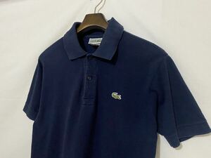 90s ヴィンテージ CHEMISE LACOSTE シュミーズ ラコステ フランス製 フレラコ ポロシャツ ネイビー 紺 3 半袖