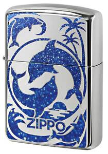 Zippo ジッポライター アーマー ドルフィン イルカ ニッケルメッキ ARMOR DOLPHIN B プレゼント 女性 かわいい メール便可