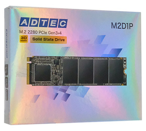 【ゆうパケット対応】ADTEC M.2 SSD ADC-M2D1P80-256G 256GB [管理:1000028384]