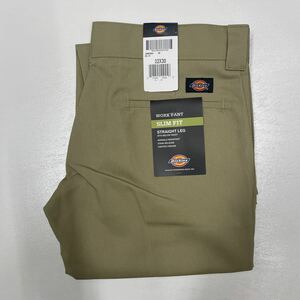 W32 カーキ 新品 873 ディッキーズ DICKIES スリムストレート ローライズ 873 USA MODEL ワークパンツ 1