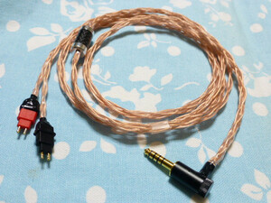 SENNHEISER HD650 HD660S ケーブル MOGAMI 2944 八芯 ブレイド 編み込み 4.4mm5極 L字 (変更可) HD580 HD600 WM1A / 1Z ZX507 TA-ZH1ES