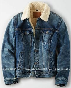 〓ラス２!! アメリカンイーグル/US L/AE ボア Denim Jacket/M.V.Wash ／ Gジャン