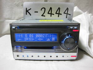 K-2444　Carrozzeria　カロッツェリア　FH-P530MD-S　MP3　MDLP　フロント AUX　2Dサイズ　CD&MDデッキ　故障品