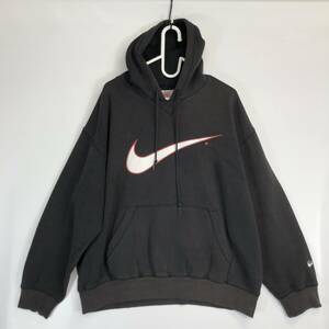 90s 銀タグ NIKE ナイキ スウェットパーカー ブラック Lサイズ コットン80 ポリ20