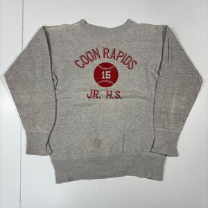 【S】60s Vintage HANESPORT Base Ball Print Sweat 60年代 ビンテージ ヘインズ スポーツ ベースボール ３段 プリント スエット T830