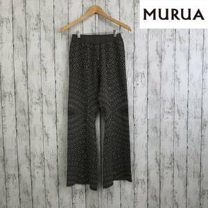 MURUA　ムルーア　パンツ　ブラック×グレー　ダイヤ柄　S8-441　USED