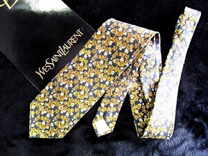 ♪今週の特売980円～♪1955♪状態並品【YSL】サンローラン【葉っぱ 植物 柄】